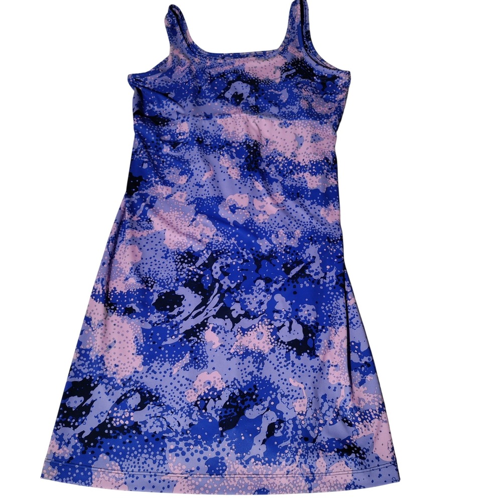 Columbia Freezer III Dress Womens L Blue Pink Abstract Omni-Freeze UPF 50